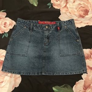 Y2K Mudd jeans skirt